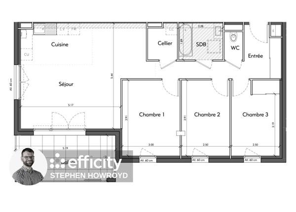 Appartement 4 pièces - 92 m²