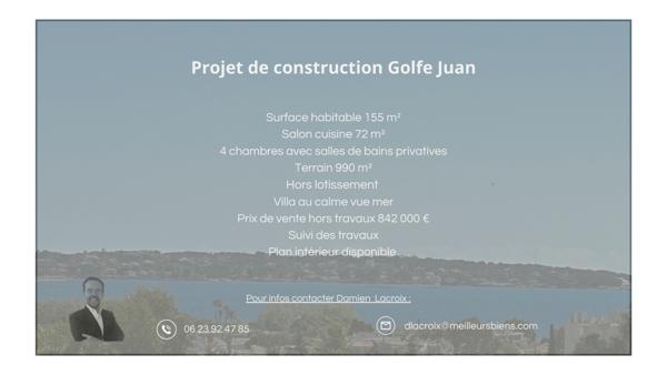 Projet de construction vue mer