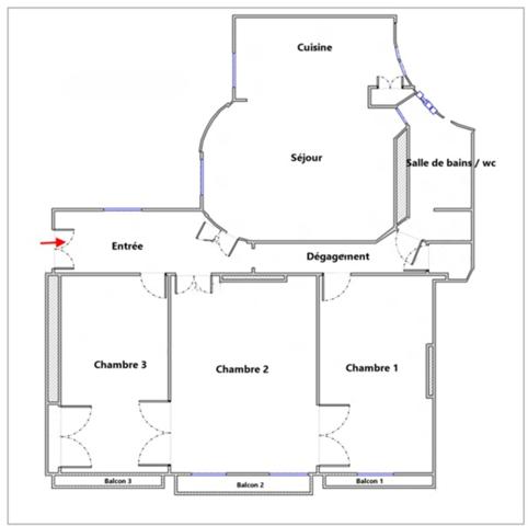 Sentier - Bonne Nouvelle : Appartement 4 pièces calme et lumineux en étage élevé, avec balcons.