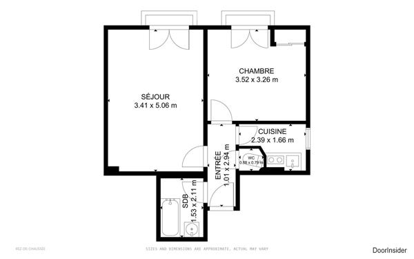 Appartement 2 pièces 38.05 m2