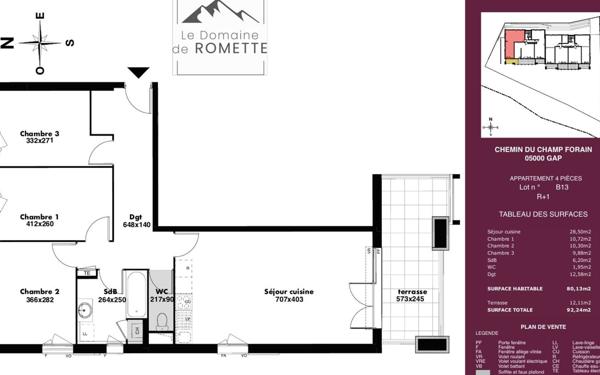 Appartement à vendre    4 pièces •  Gap