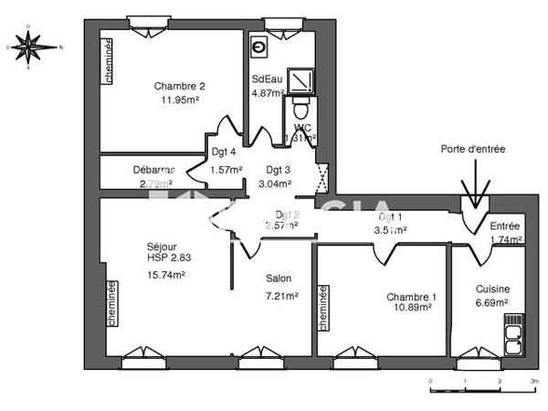 Location Appartement 4 pièces 73.88 m² - 15 RUE ROYALE Orleans 45000