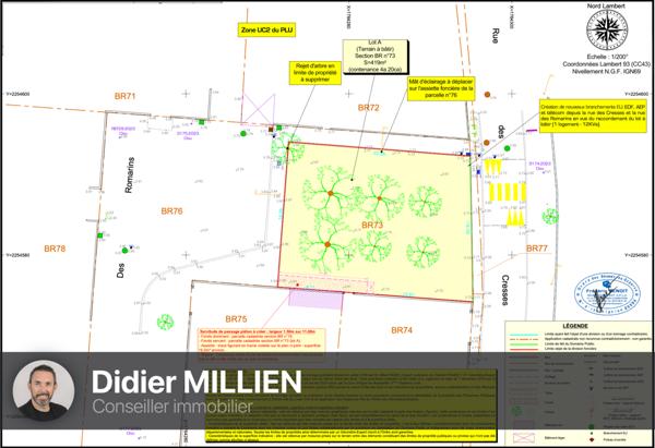 Terrain constructible de 400 m2 en plein centre de Vic