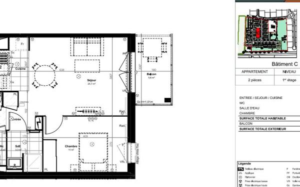 Appartement à vendre    2 pièces •  Saint-Paul-lès-Dax