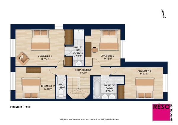 Belle maison familiale avec jardin, vue dégagée et prestations soignées