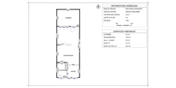 Appartement 2 pièces avec stationnement proche frontière !