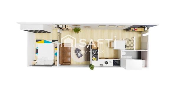 Appartement 2 pièces avec stationnement proche frontière !