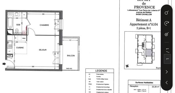À vendre Appartement 2 pièces 37 m² - Cavaillon 84300