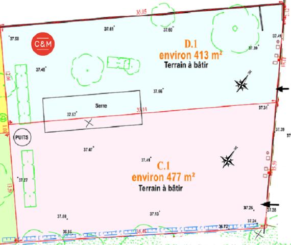 44400 REZE REZE CLASSERIE - Terrain à bâtir viabilisé 477 m²