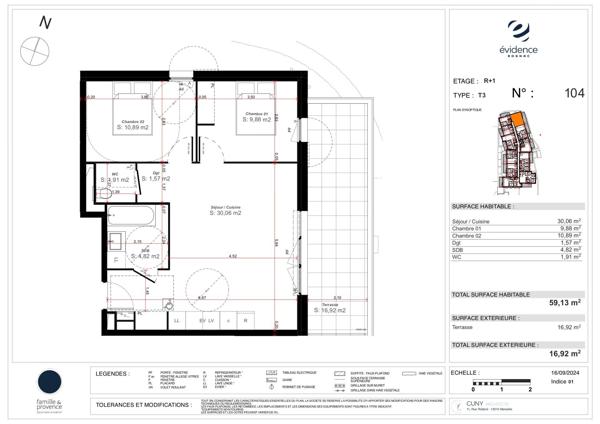 Vente                                                      Appartement
                        
                     3 pièces                      59 m2                     à Rognac