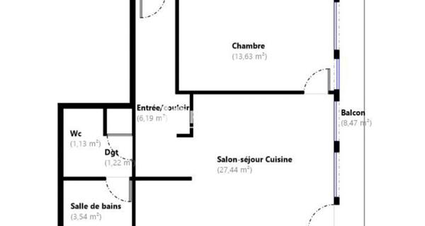À vendre Appartement 2 pièces 52.5 m² - Paris 75015