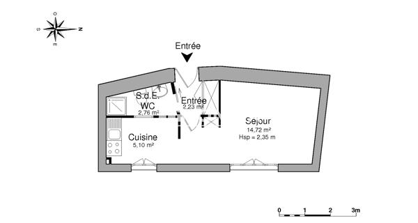 Location Studio 24.81 m² - Valence 26000