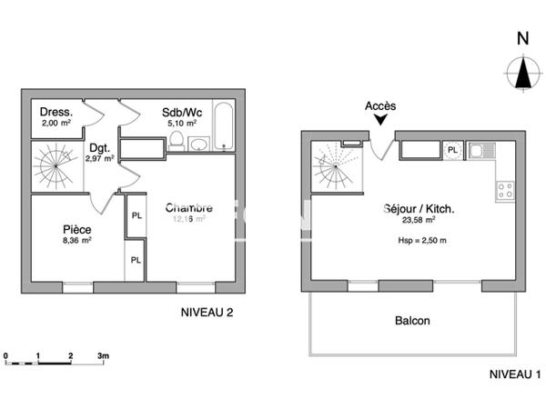 Location Appartement meublé 3 pièces 54.17 m² - BRIAND LE BOTTICELLI Fontaine 38600