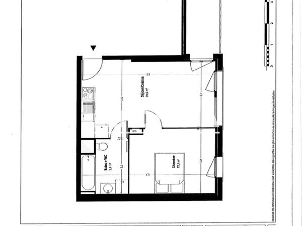 Location Appartement 2 pièces 37.7 m² - RUE ANGELA DAVIS Lens 62300