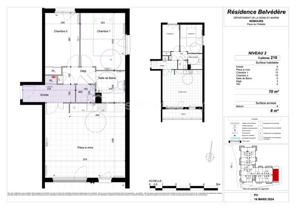 Appartement de 69,40 m²