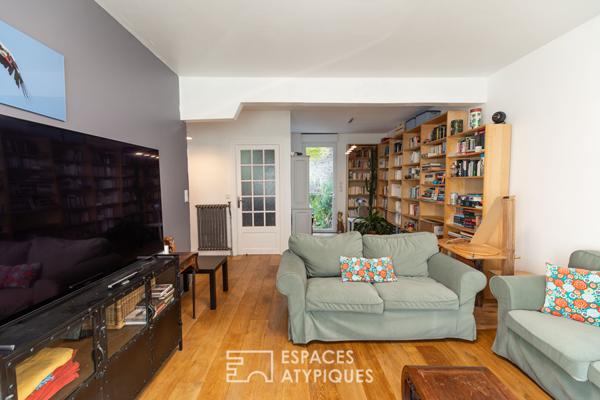 Esprit maison de ville : duplex atypique avec jardin partagé