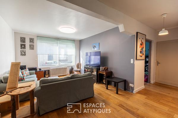 Esprit maison de ville : duplex atypique avec jardin partagé