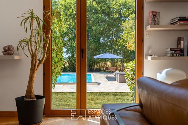 Maison familiale, son jardin arboré et sa piscine – Saint Etienne de Montluc