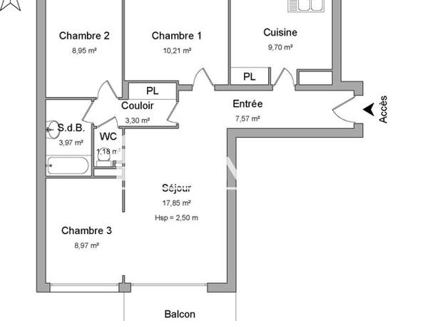 Location Appartement 4 pièces 71.65 m² - 7B, AVENUE GUY DE MAUPASSANT Chatou 78400
