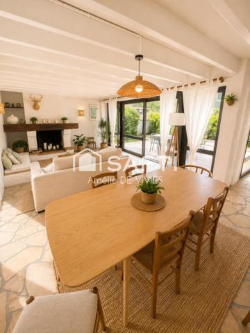 Villa 4 chambres - A l'herbe au Cap Ferret - salon ouvert sur terrasse