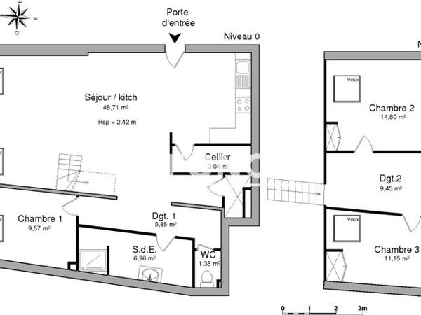 Location Appartement 5 pièces 110.91 m² - 5 PLACE ST MARTIN Remilly 57580