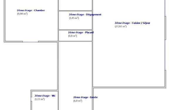 Appartement à vendre    2 pièces • 51,37 m2 Paris 14