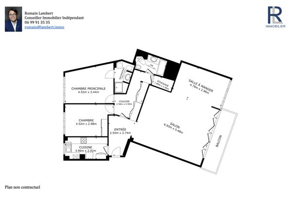 Paris (75016) Bel appartement de 114m2 avec 2/3 chambre à Paris 16