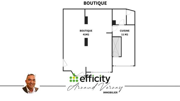 Local Commercial 2 pièces - 56 m² Exclusivité efficity