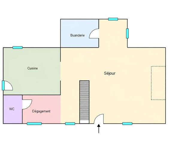 Maison en pierre à vendre près de Livernon, avec piscine, court de tennis et annexe pour invités