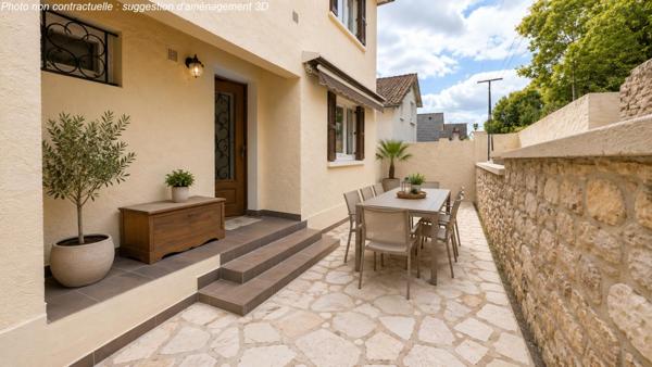 179 900 Euros - Brive  Maison 4 pièces 83 m2 avec CLIM, 3 chambres + 2 garages - buanderie, terrasse et jardin - Secteur HOPITAL