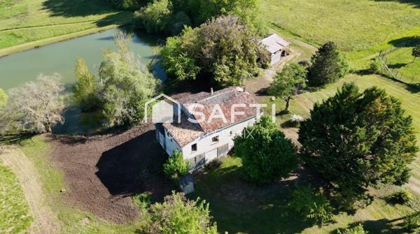 Maison à Rénover 110m² - Nérac - 3 Chambres, Terrain 6.4ha, Étang, Forêt.