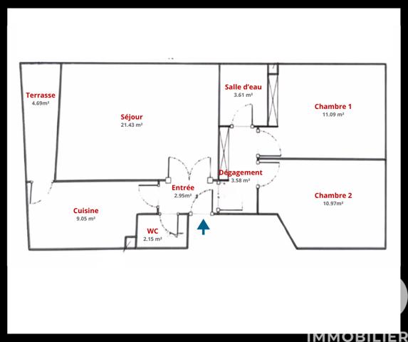 Appartement à vendre 3 pièces 67,18 m² Muret