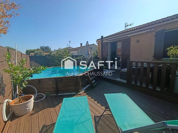 Maison 2 chambres garage jardin piscine