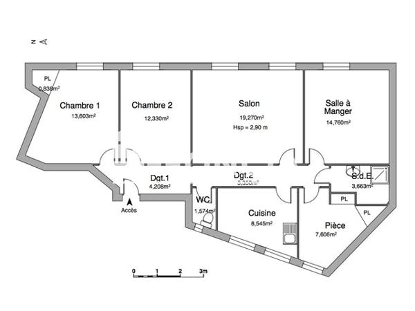 Location Appartement 5 pièces 91.74 m² - 24 RUE ROSIERE D'ARTOIS Nantes 44000