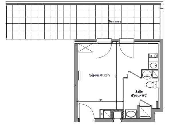 Appartement VILLENEUVE LA GARENNE 21.33 m²