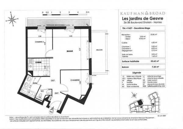 Appartement 3 pièces - 44300 Nantes -  Jonelière-Université