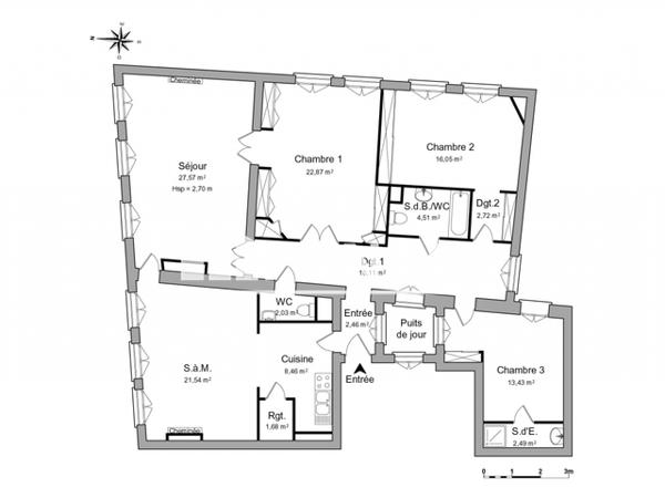 Location Appartement 5 pièces 140.92 m² - 16/18 RUE SAINT REMI Bordeaux 33000