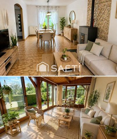 Maison individuelle 3 chambres + véranda sur sous-sol complet – 178 500 € – Mouzon