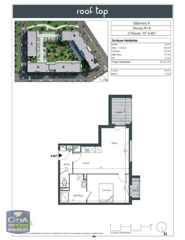 Appartement à louer 2 pièces 41.5m² Wattrelos (59150)