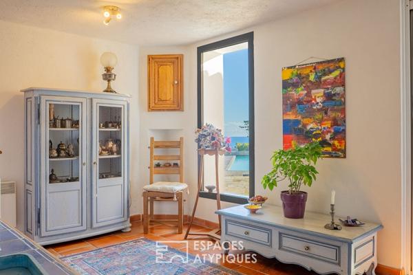 Villa Vue Mer Panoramique à La Nartelle avec Piscine et Sauna