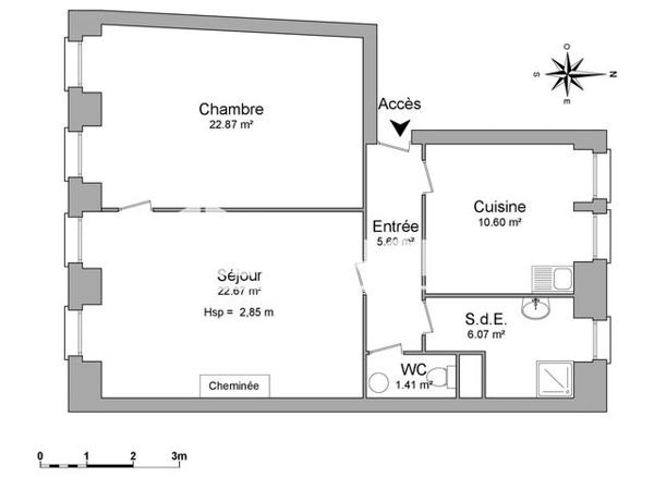 Location Appartement 2 pièces 69.21 m² - 8 RUE DU FAUBOURG NATIONAL Strasbourg 67000