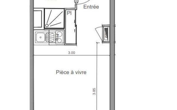 Appartement à vendre    1 pièce • 19,61 m2 Saint-Jean-de-la-Ruelle