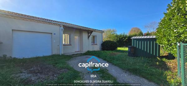 Maison à vendre 4 pièces SAINTE LIVRADE SUR LOT (47) - Maison de plain-pied avec jardin et garage.