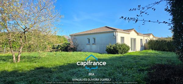 Maison à vendre 4 pièces SAINTE LIVRADE SUR LOT (47) - Maison de plain-pied avec jardin et garage.