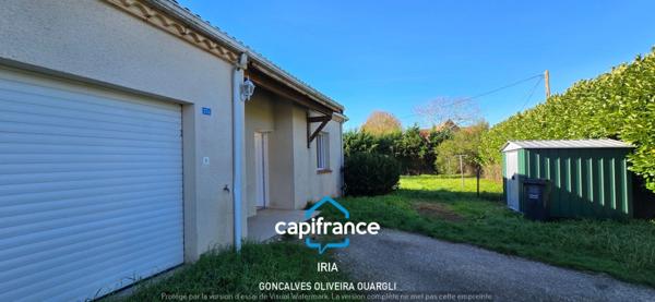 Maison à vendre 4 pièces SAINTE LIVRADE SUR LOT (47) - Maison de plain-pied avec jardin et garage.