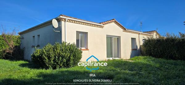 Maison à vendre 4 pièces SAINTE LIVRADE SUR LOT (47) - Maison de plain-pied avec jardin et garage.