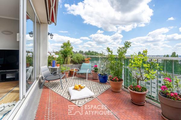 Duplex en dernier étage avec terrasse plein sud