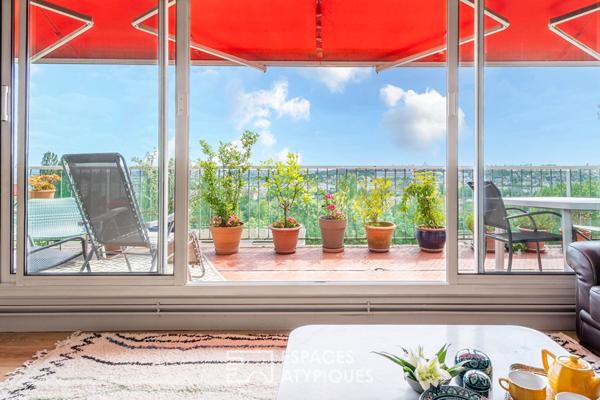 Duplex en dernier étage avec terrasse plein sud