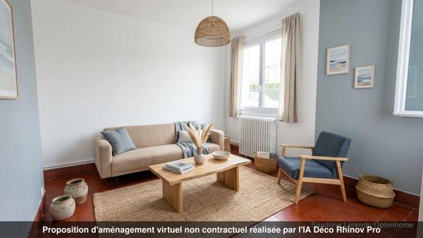 GRAND-COURONNE – MAISON DE CHARME EN BRIQUES ET SILEX – 3 CHAMBRES – JARDIN – GARAGE – BEAU POTENTIEL