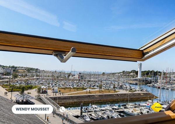Appartement T3 atypique en duplex avec vue sur le port et l'océan au coeur du Port du Crouesty